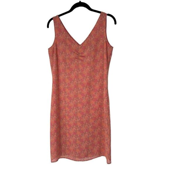 Y2K Old Navy Pink Ditzy Floral V Neck Mini Dress Sz 4 Women’s - Picture 1 of 6